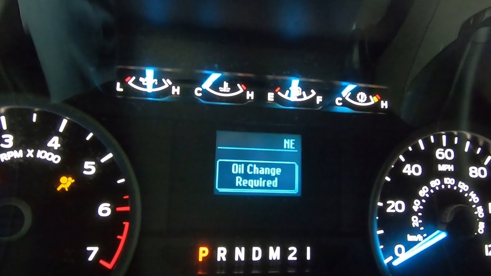 how to reset oil life on ford f150